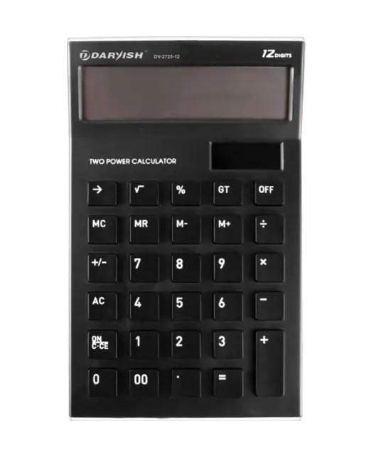 Калькулятор настольный, 12 разрядный,'Darvish', красный, DV-2725-12К
