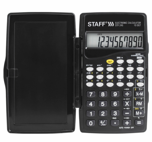 Калькулятор инженерный STAFF STF-245, 128 функций, 10 разрядов, 250194 