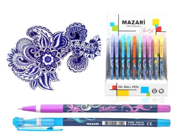 Ручка шариковая SHADOW, СИНЯЯ, серия Smart Ink, чернила на масляной основе, M-5723